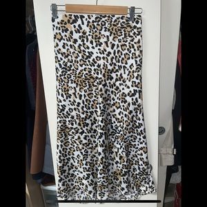 Babaton long cheetah print skirt.